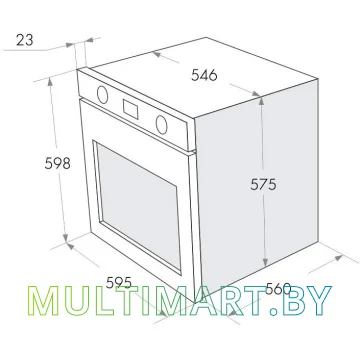 Газовый духовой шкаф MAUNFELD MGOG 673B картинка 2